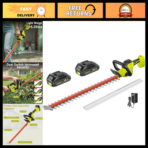 Inch cordless hedge trimmer - 22-inch,